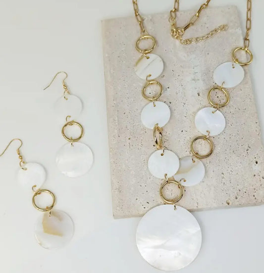 Shell Necklace and Earring Set