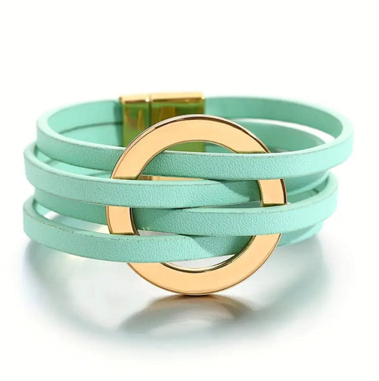 Aqua Colored Bracelet w/ Magnetic Clasp