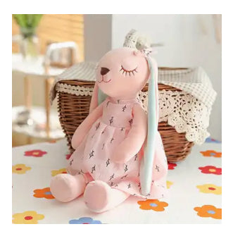 Pink Rabbit Doll with Pink Dress